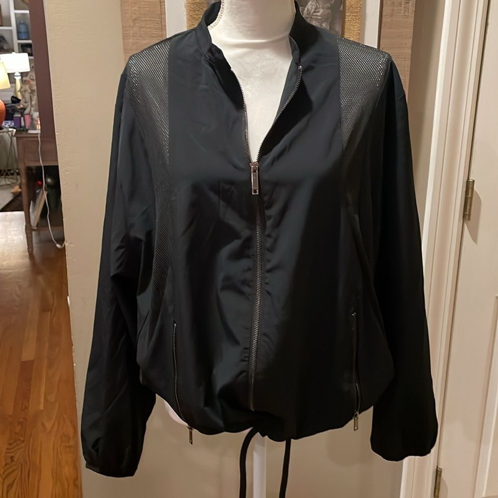 Black Mesh Cutout Jacket - Picture 2 of 6